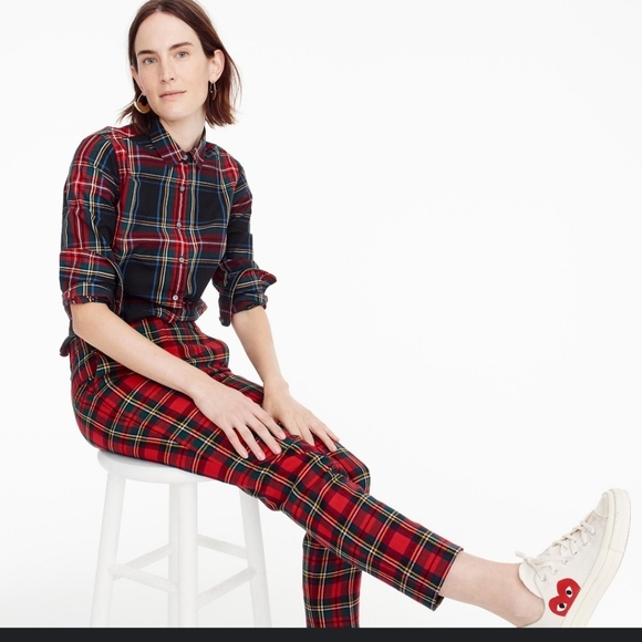 NEW J. Crew Stewart Tartan Flannel Button Down Top Classic Plaid Spring ONE LEFT - Picture 3 of 12